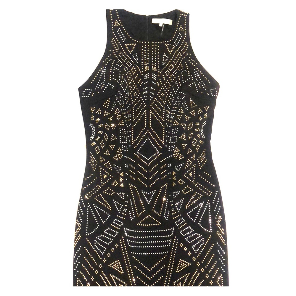 🔥🔥🔥🔥black dress with gold and silver detail